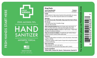 473 mL Label (16oz 473.176 mL Gel Label Sarasota Fda)